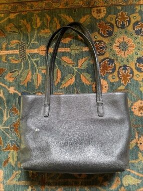Bally Black Pebbled Vintage Leather Tote Shoulder Bag